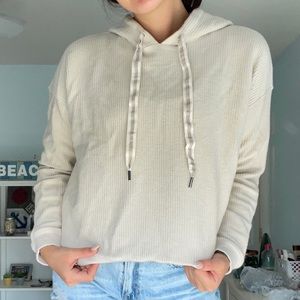 TAN CORDED AERIE HOODIE